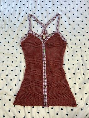 Rare y2k free people knit tank top